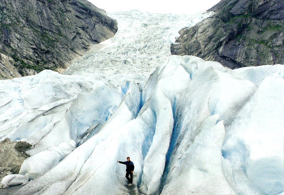 Splaz ledovce Briksdalsbreen